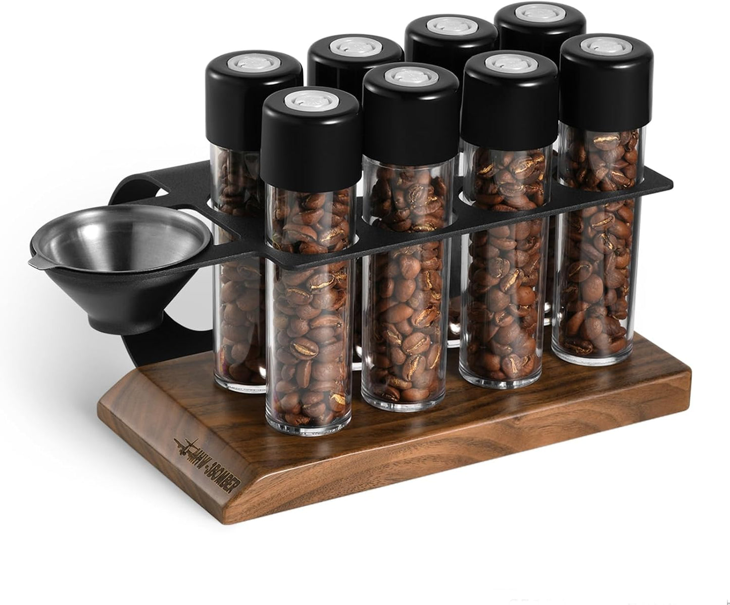 MHW-3BOMBER Coffee Beans Tubes Set 8 Tubes +1 Rack