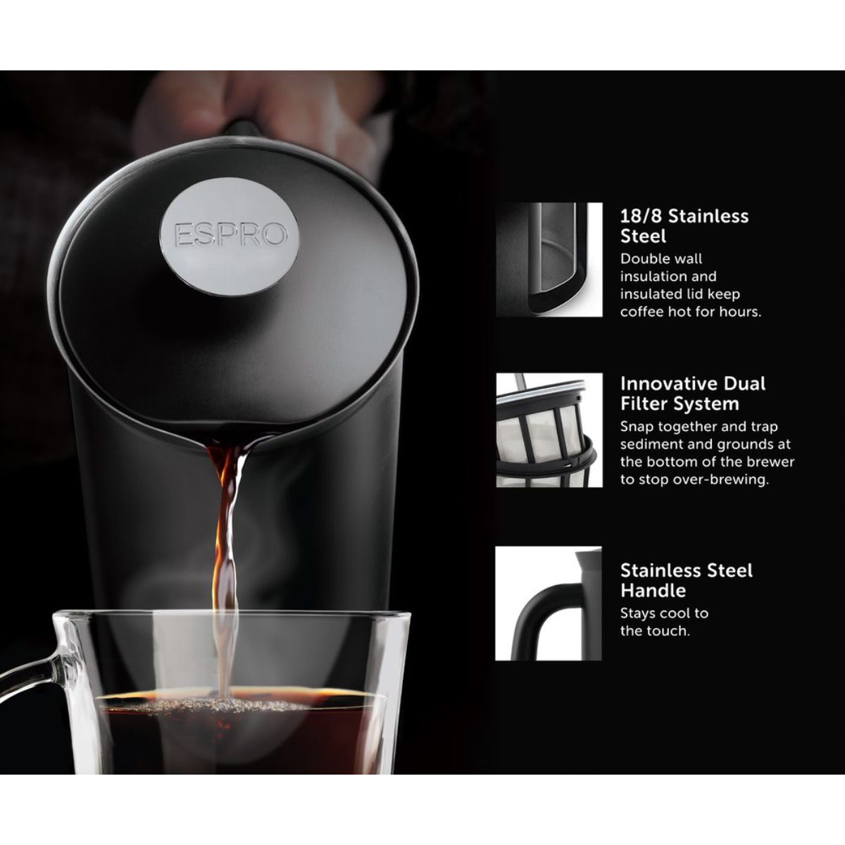 Espro P7 Press Black 32oz